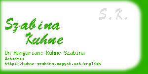 szabina kuhne business card