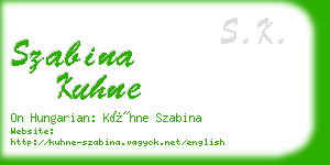 szabina kuhne business card